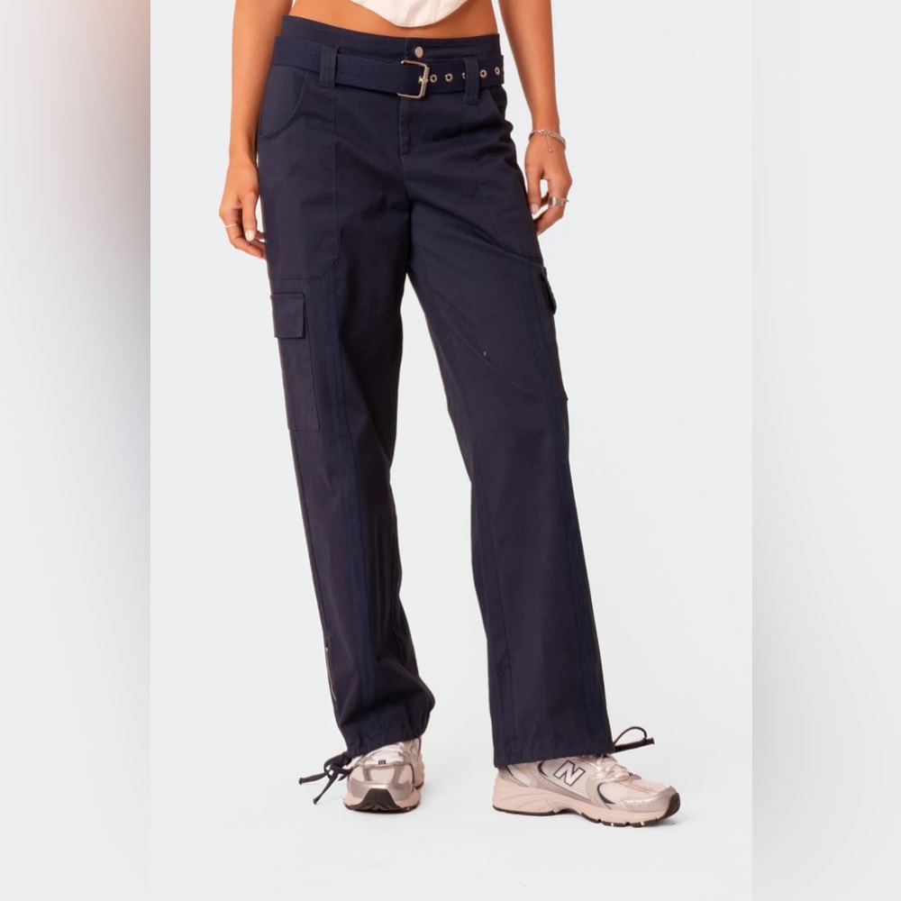 Edikted Low Rise Belted Cargo Pants